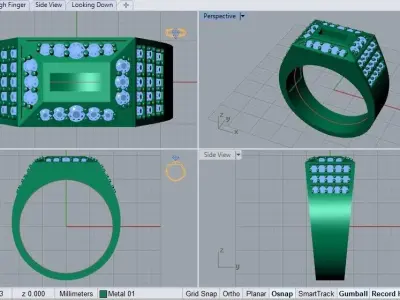 man ring 3D print model