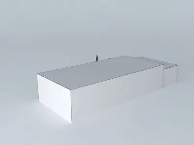 Deck with Hot Tub Pergola, and Seat Bench Free 3D model