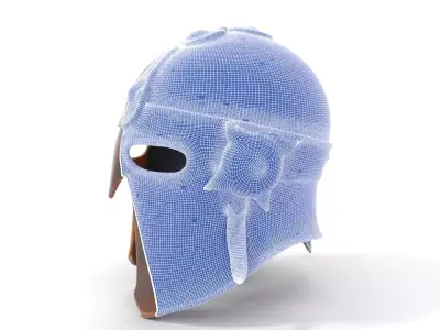 Medieval Steel Helmet model pack Low-poly 3D model