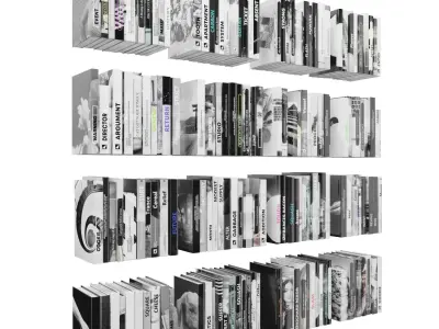 Books 150 pieces 2-8-2 Low-poly 3D model