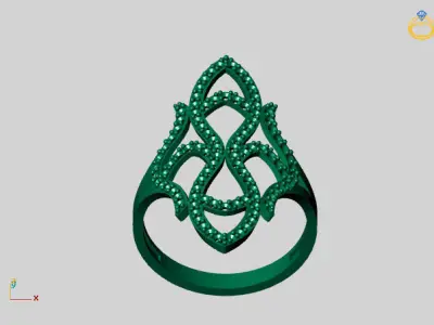 Vintage Womens Diamond Ring Women Rings 3dmodels 3D print model 3D print model order