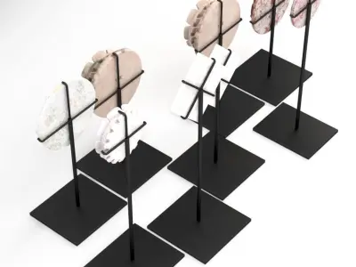 Architectural Plaster Fragments on Stand 3D model