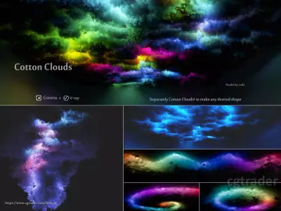 Cotton Clouds Ceiling   3D model