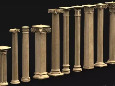 Pack Columns Collection 3d model 3D print model