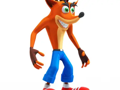 Crash Bandicoot Low-poly 3D model