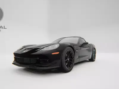 Chevrolet Corvette C6 2005 Low-poly 3D model