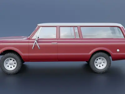GMC Suburban 1972  3D print model