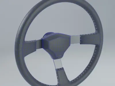 Toyota Ae86 Steering Wheel Low poly Low-poly 3D model