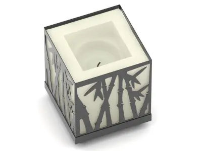 Bamboo candle holder 3D model
