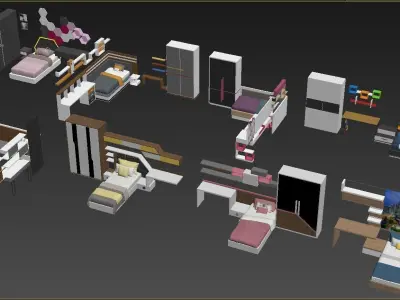 Childroom 3D Furniture Library  3D model