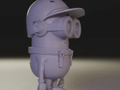 Minions car racer 3D print model