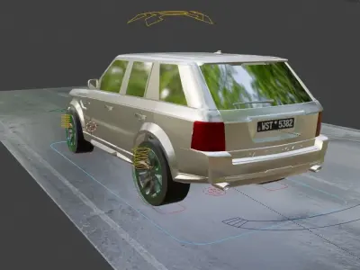 Range Rover Car Model Low-poly 3D model