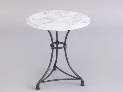 Marble top tables - 3 sizes 3D Model Collection