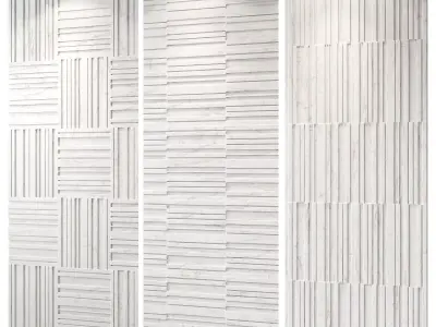 Lithos Design marble wall panel Barcode Zero 3D model