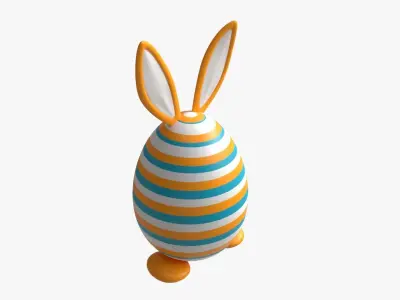 Easter Egg  Rabbit-like Decorated 3D model