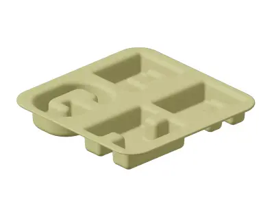 Plastic Exquisite Alphabetical Plate 3D model