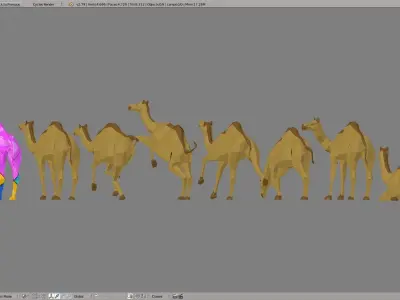 Camel Low-poly 3D model