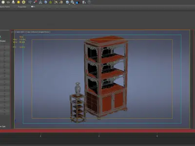 cabinet cabinet wardrobe sofa bed table bookshelve 3D model