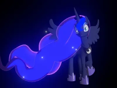 Princess Luna  with Toon Shading 3D model