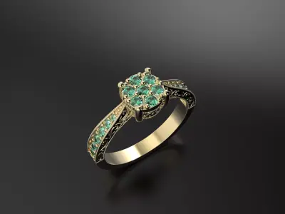 Ring with patterns  3D print model