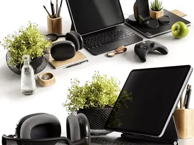 Workspace green apple 3D model