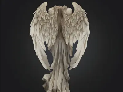 angel statue 3d 3D model