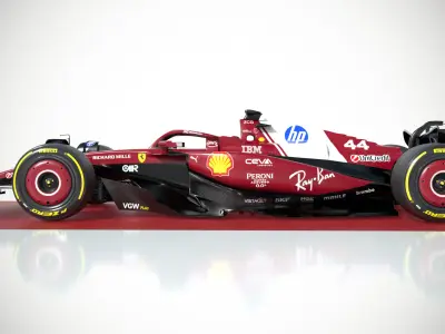 F1 Ferrari SF-25 2025 Low-poly 3D model