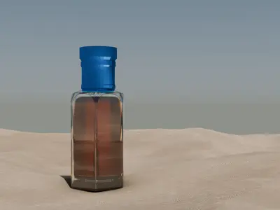 Musk Bottle Low-poly 3D model