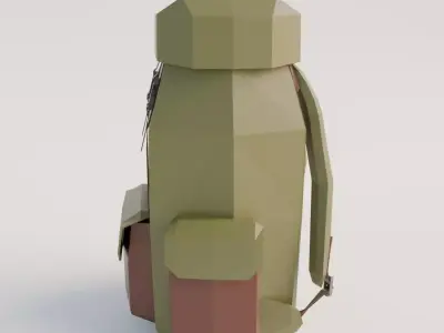 BackPack LowPoly - 001 Low-poly 3D model