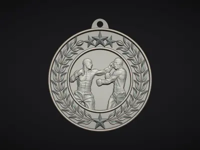 Boxing Medal 3D print model