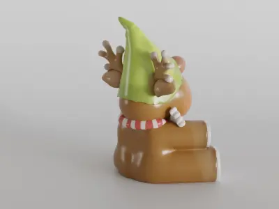Adorable Christmas Reindeer 3D print model
