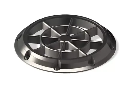 German Late war engine deck grill 3D print model