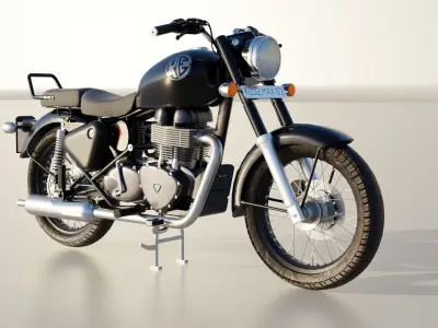 Royal enfield bullet Low-poly 3D model