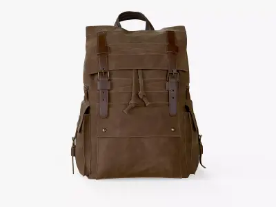  Backpack Iceland Brown Low-poly 3D model