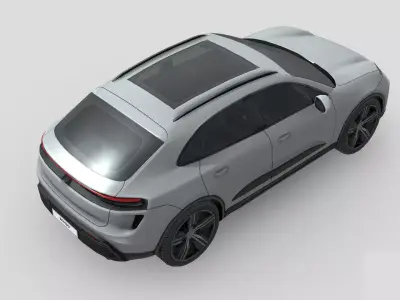 Porsche Macan Turbo Electric Low-poly 3D model