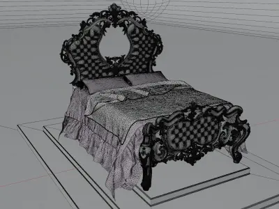 Luxury Bed 3D model
