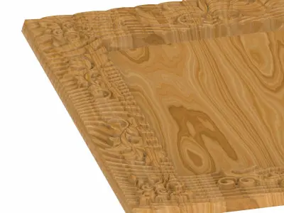 Carved picture frame STL 3D model 4