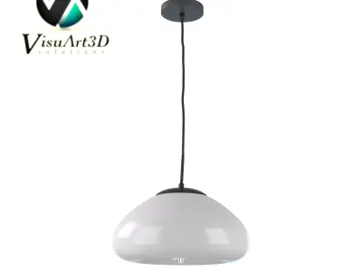 Light 8 3D model pendant with shade 3D model
