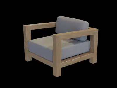 Veroda Angle Sofa 04 Low-poly 3D model