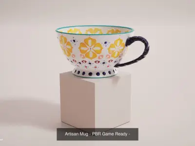 3D Model Mug and Cup Set - PBR Game Ready  3D Model Collection