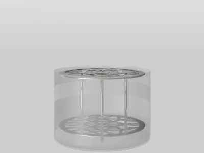 Meadow Vase Small Silver Low-poly 3D model