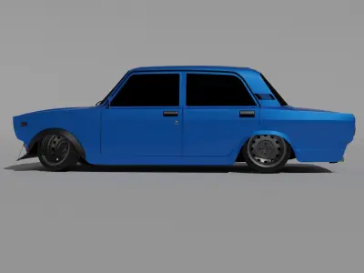 High-poly Vaz-2107 styling  3D model