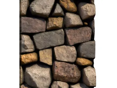 Faded Rough Rock Wall Prop 3D print model