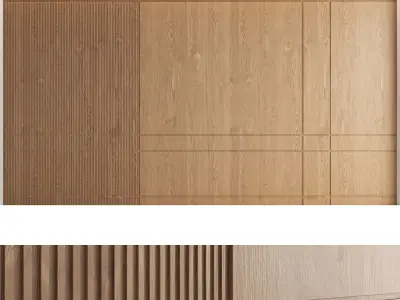 Decorative wall panel set 4 3D model