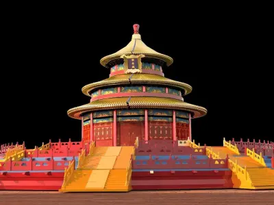 Chinese palace temple of heaven  3D model