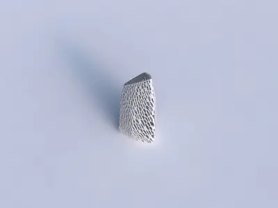 Vase tipped triangle with dense twisted organic lattice 3 3D print model