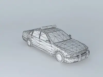 US Police Car Solar Electric Conversion 3D model