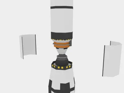 LowPoly Liquid Fuel Rocket Engines Small Pack Low-poly 3D model