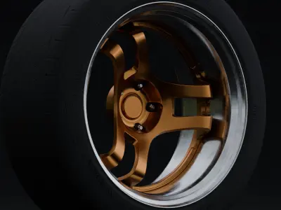 Advan Super Advan SA3R Aftermarket Wheel Low-poly 3D model