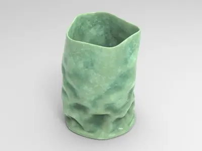 Sack Vase Low-poly 3D model